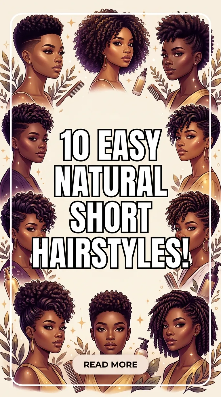 10 Easy Short Hairstyles for Natural Hair Ideas