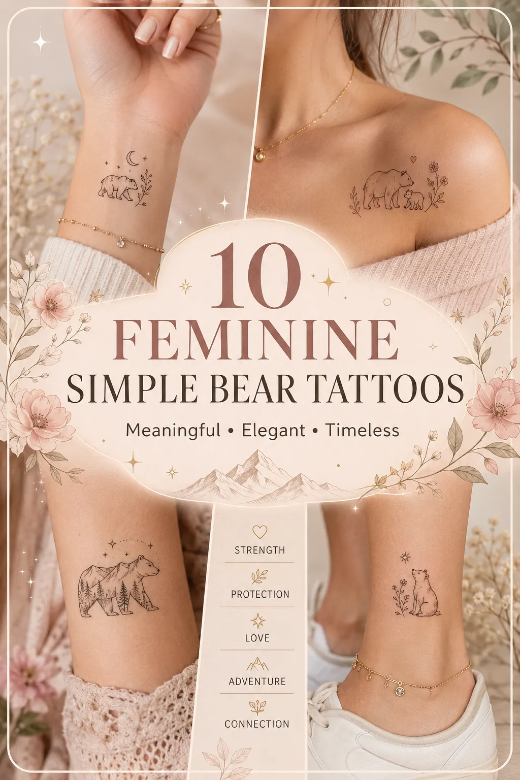 10 Feminine Simple Bear Tattoos Youโll Love