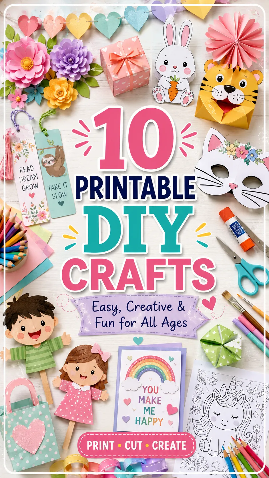 10 Easy Printable DIY Crafts for All Ages
