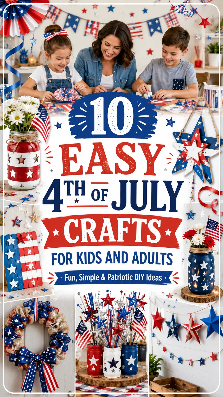 10 Easy 4th of July Crafts for Kids and Adults