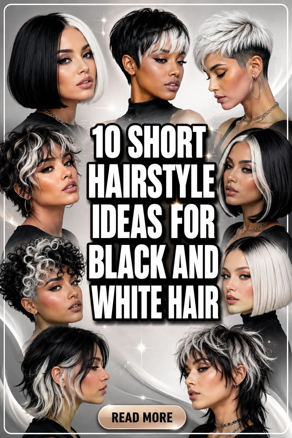 10 Short Hairstyle Ideas for Black and White Hair