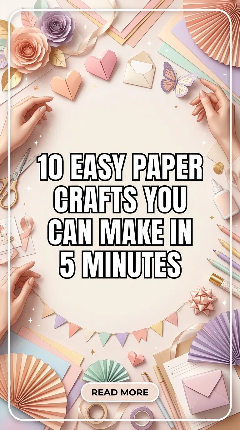 10 Easy Paper Crafts You Can Make in 5 Minutes
