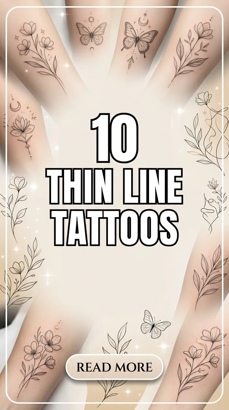 10 Thin Line Tattoos