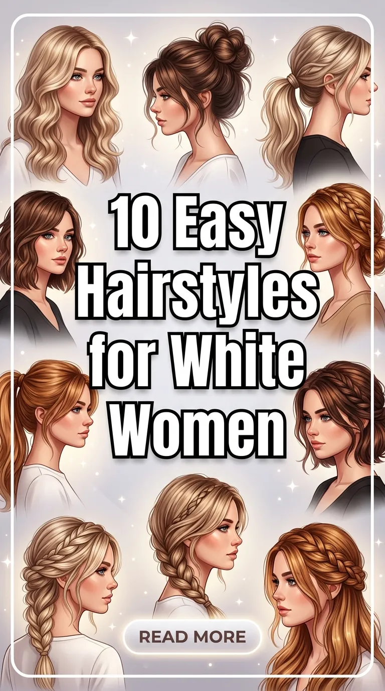 10 Easy Hairstyles for White Women