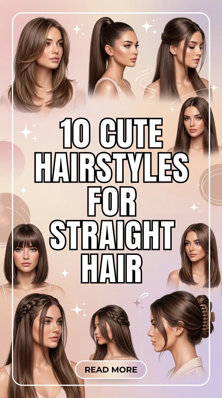 10 Cute Hairstyles for Straight Hair