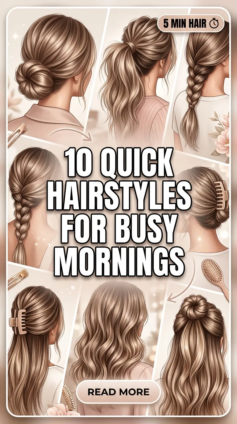 10 Quick Hairstyles for Busy Mornings