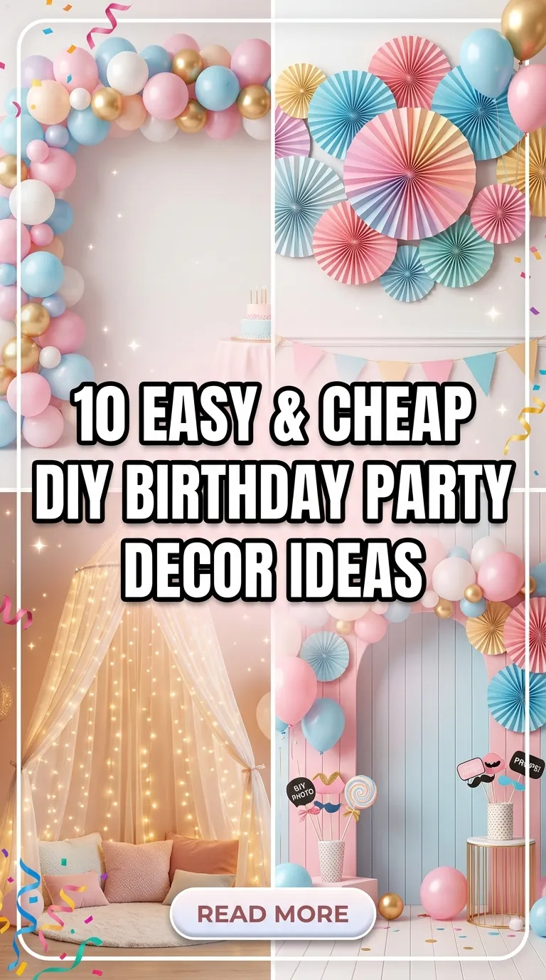 10 Easy & Cheap DIY Birthday Party Decor Ideas