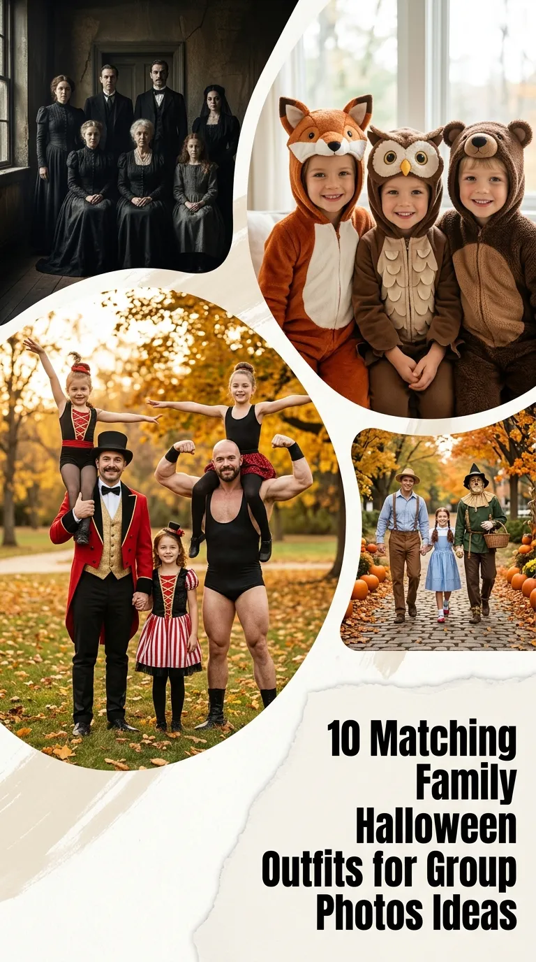 10 Matching Family Halloween Outfits for Group Photos Ideas